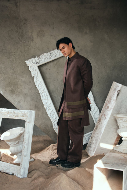 Three-Piece Long Jacket Set