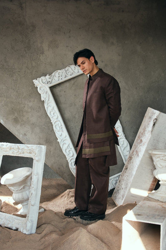 Three-Piece Long Jacket Set