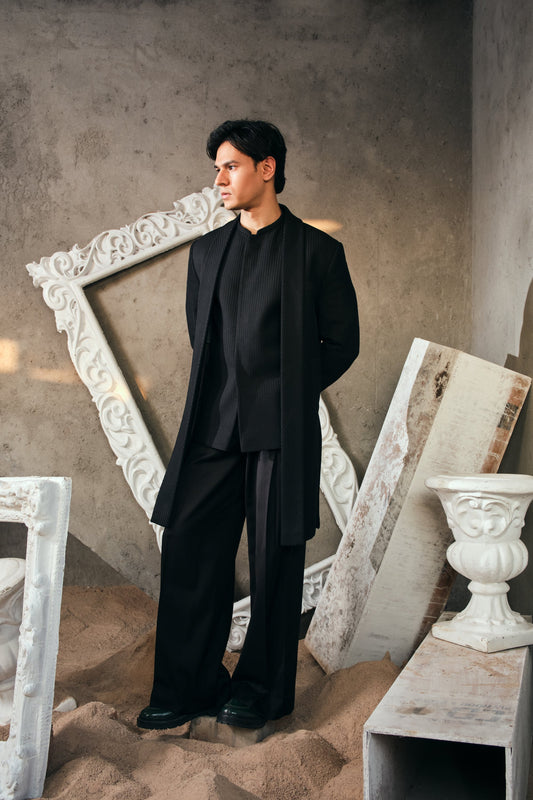 Three-Piece Long Jacket Set