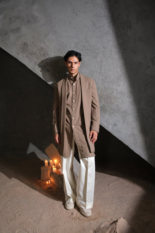 Three-Piece Long Jacket Set