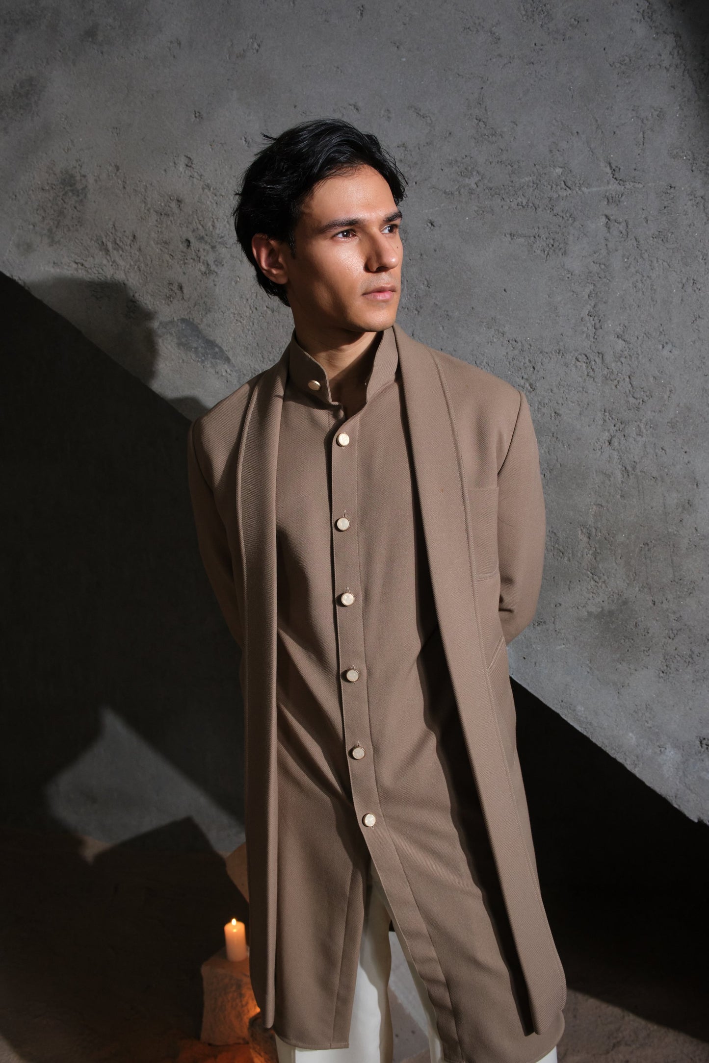 Three-Piece Long Jacket Set