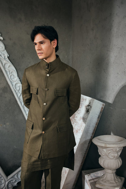 Three-Piece Long Jacket Set