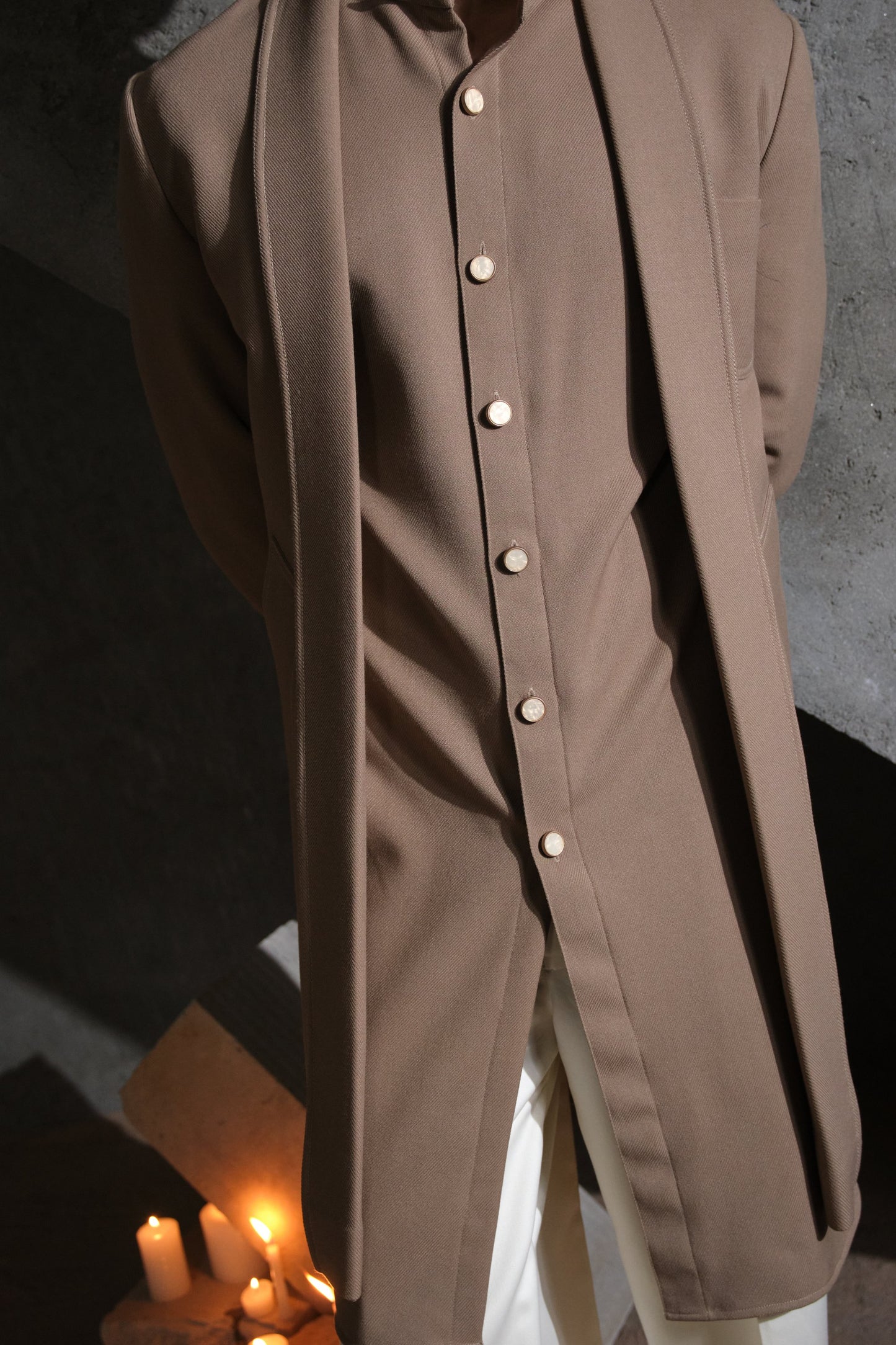 Three-Piece Long Jacket Set