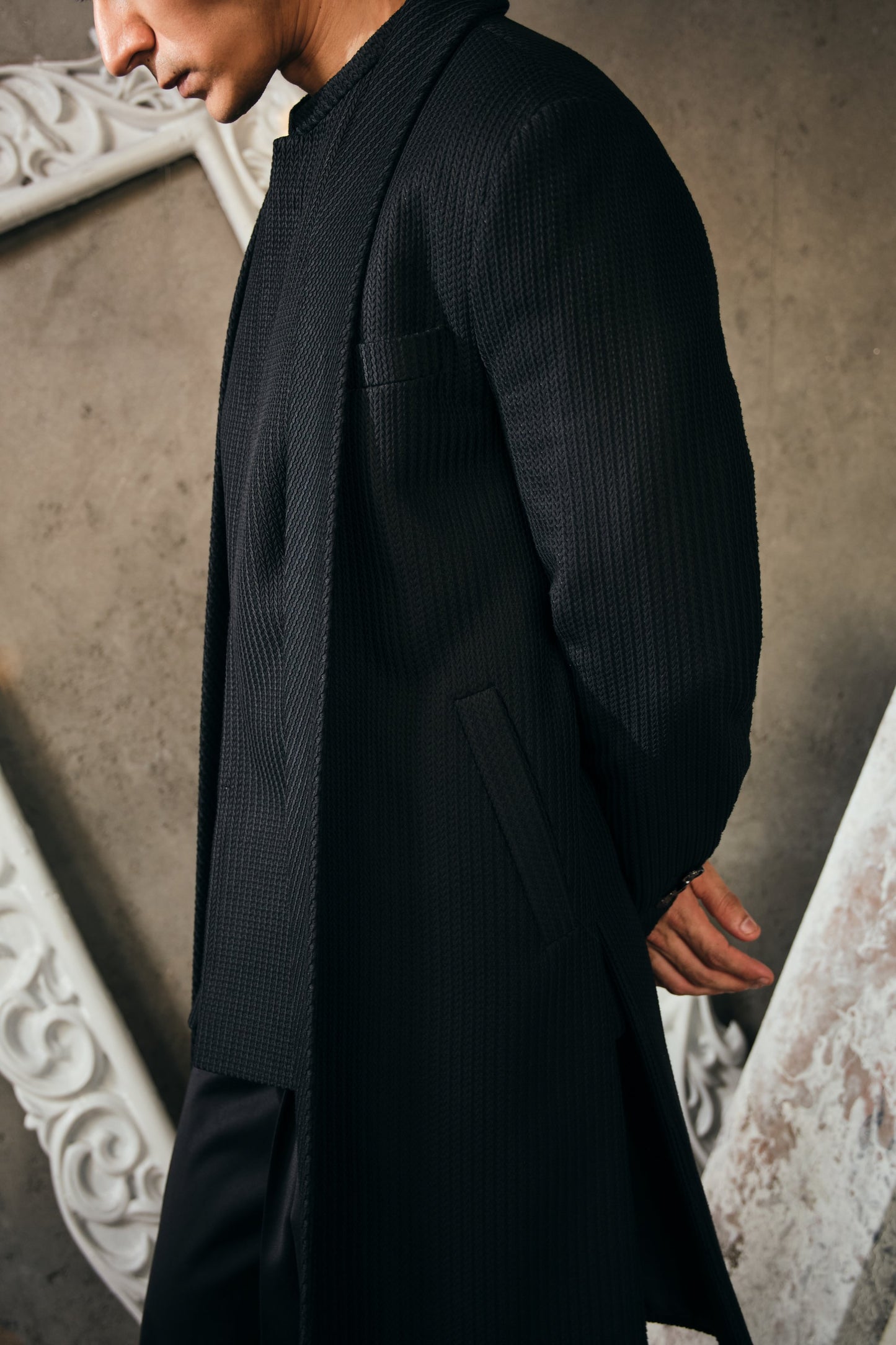 Three-Piece Long Jacket Set