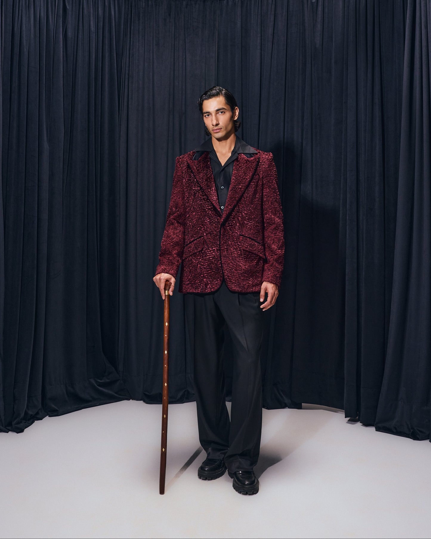 Dusty Merlot Tuxedo