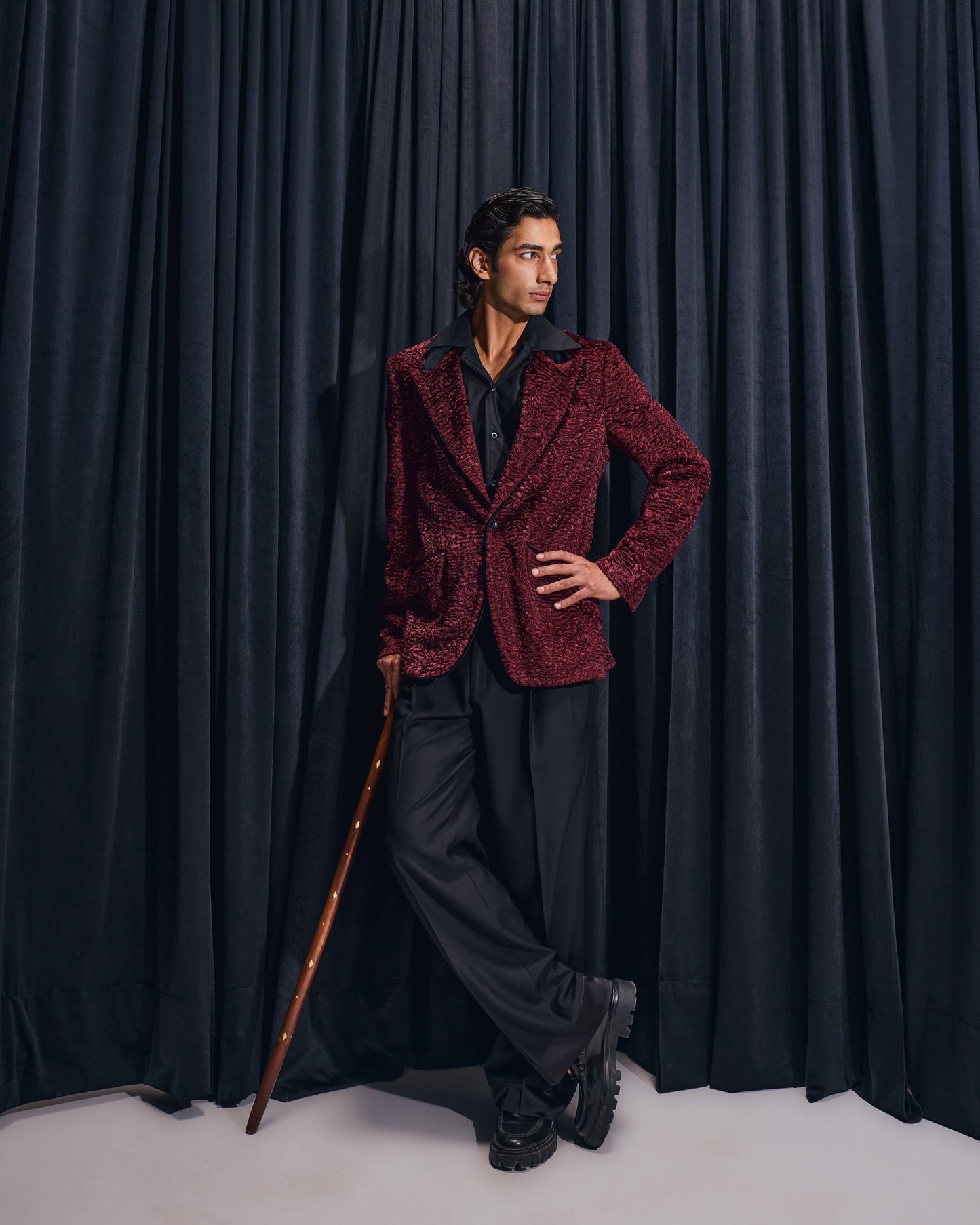 Dusty Merlot Tuxedo