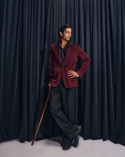 Dusty Merlot Tuxedo